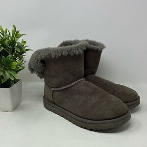 UGG MINI BAILEY BOW II GREY BOOTS